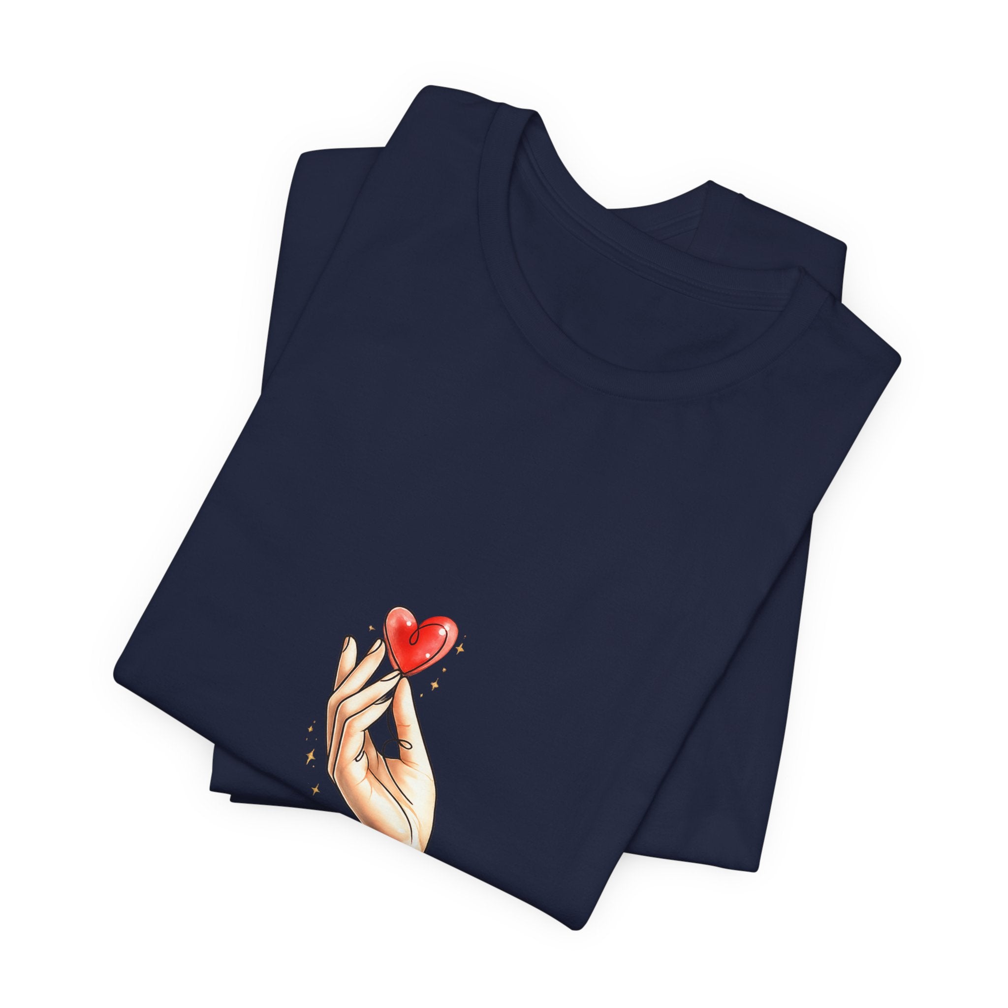 Hand Holding Heart illustration Kind Heart Happy Soul T-Shirt | White Tee