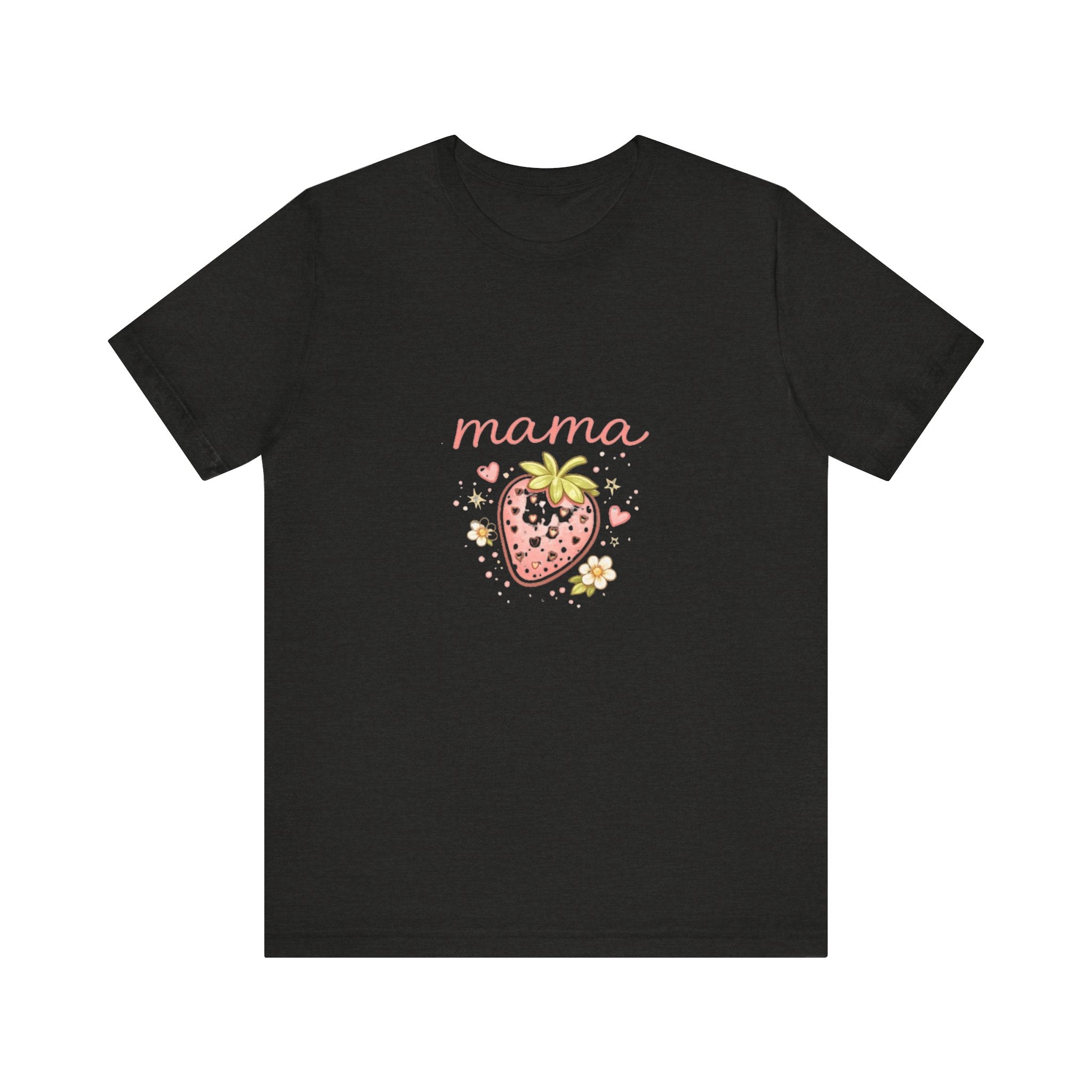 Mama Strawberry Tee | Cute Pink Strawberry Illustration, Mom Shirt
