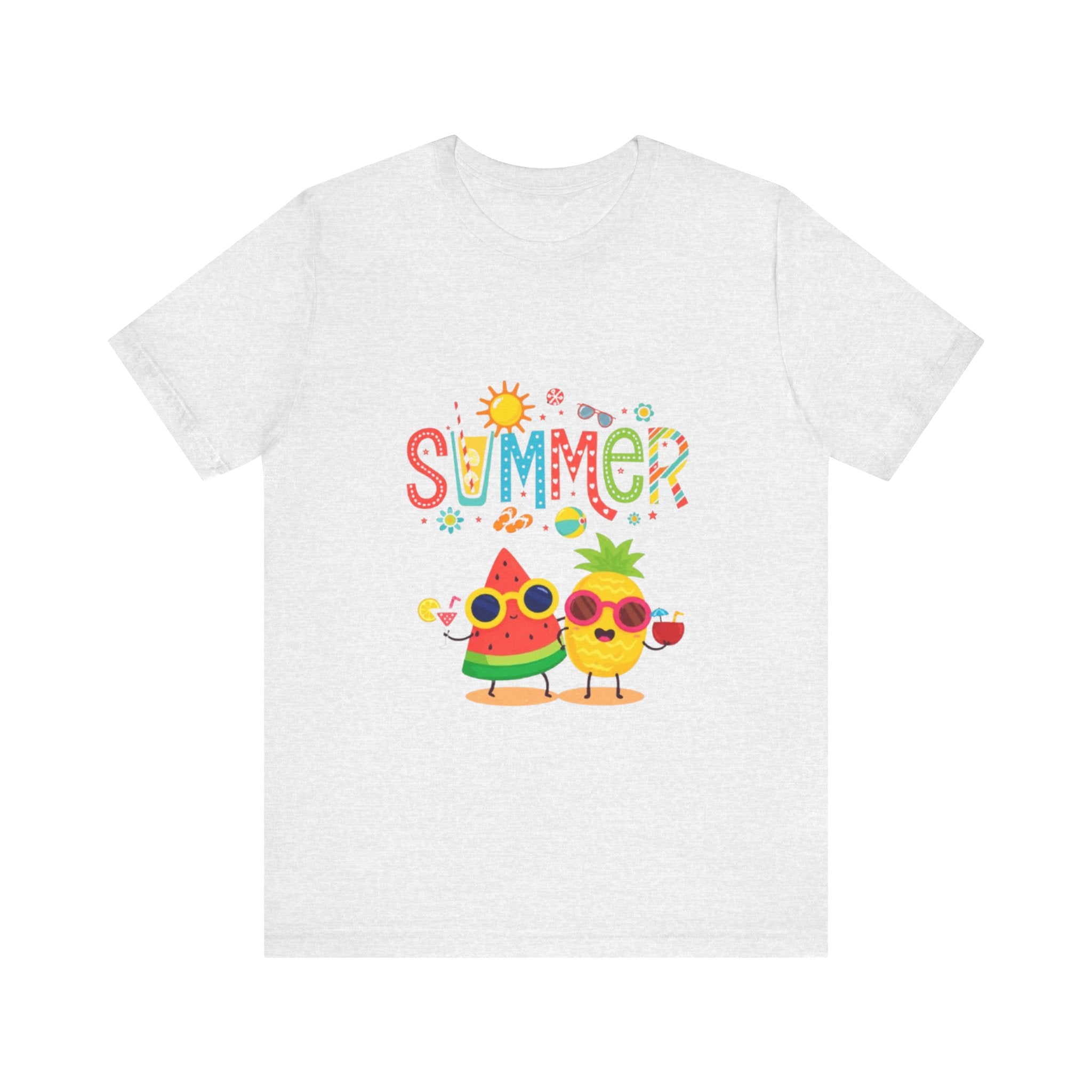 Summer Fruit Friends T-Shirt | Watermelon Pineapple Cute Graphic Tee