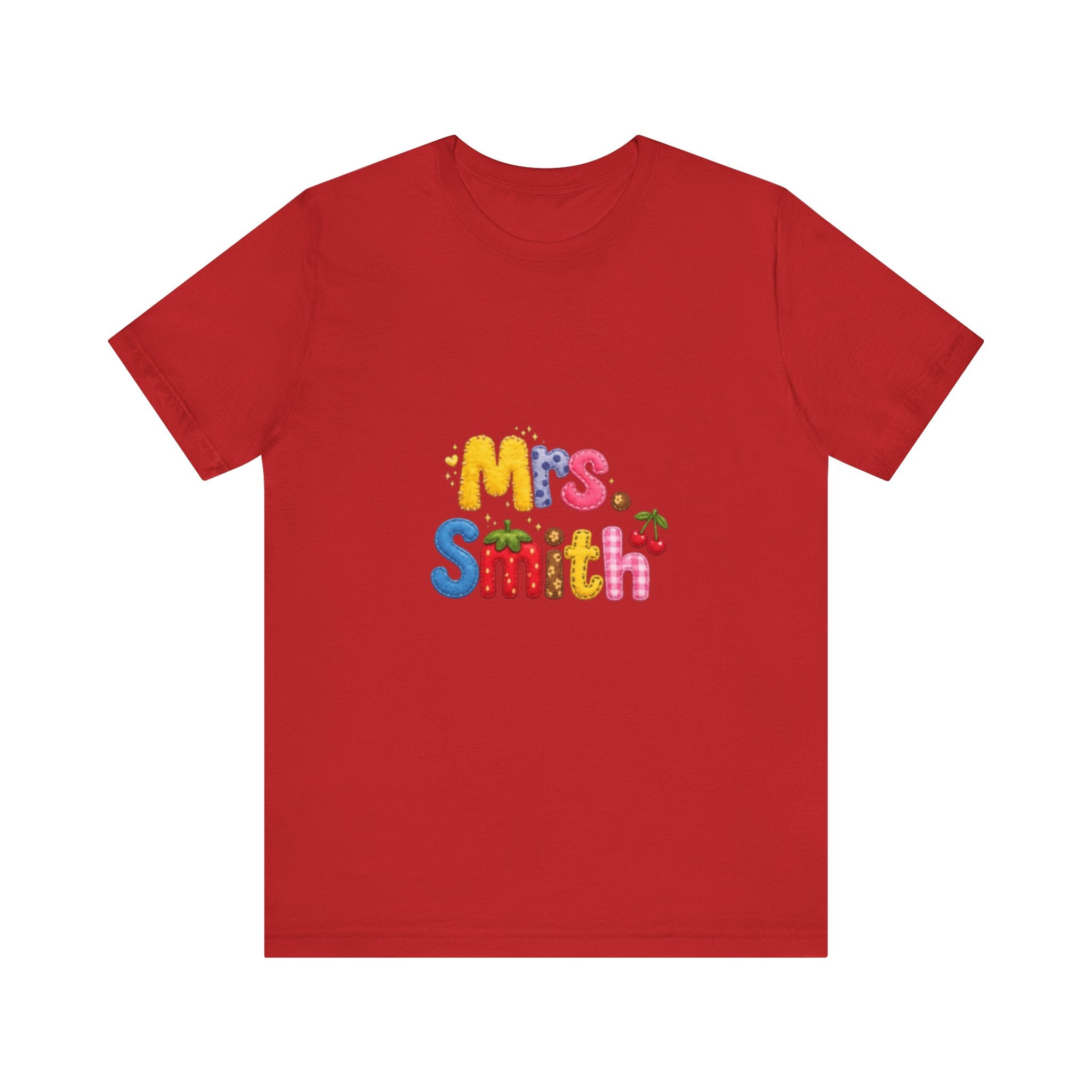 Mrs. Smith colorful bubble letters shirt | teacher name tee| Back to school Teacher Gift| teacher Gift