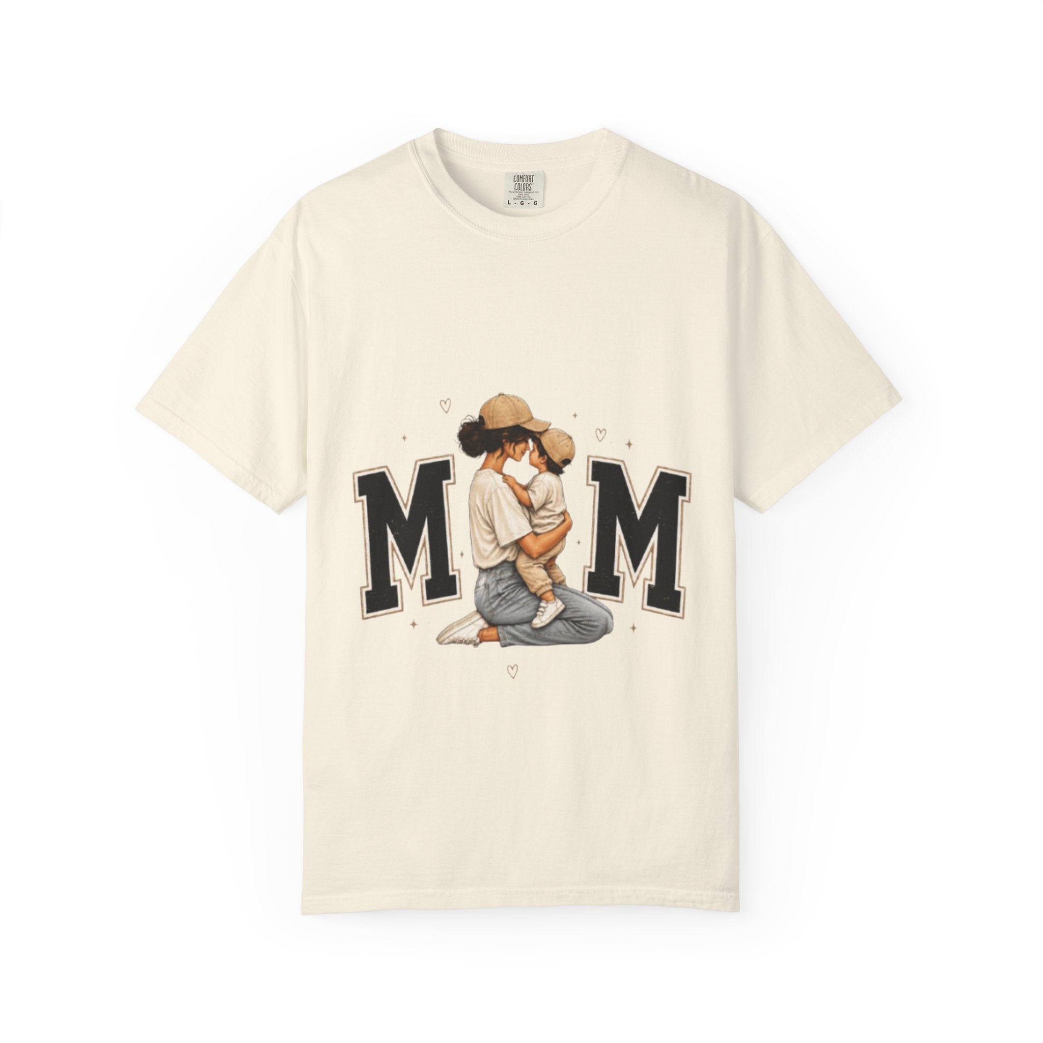 Mama and Child Illustration Mom T-Shirt | Mom Lettering Tee | Mom Gift Tee