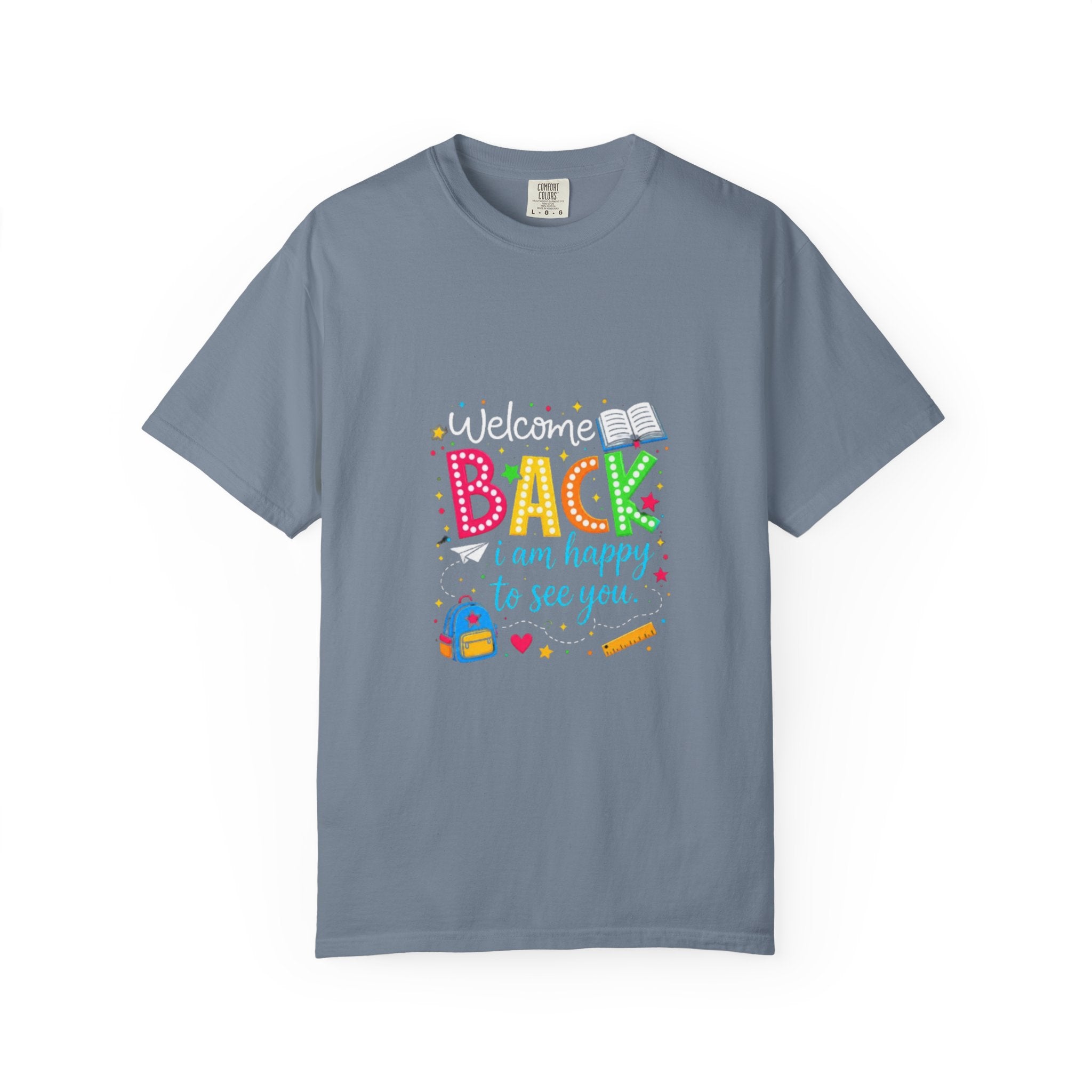 Back I am happy to see you T-shirt | School Backpack Pencil Kids Tee |Teacher Gift Tee