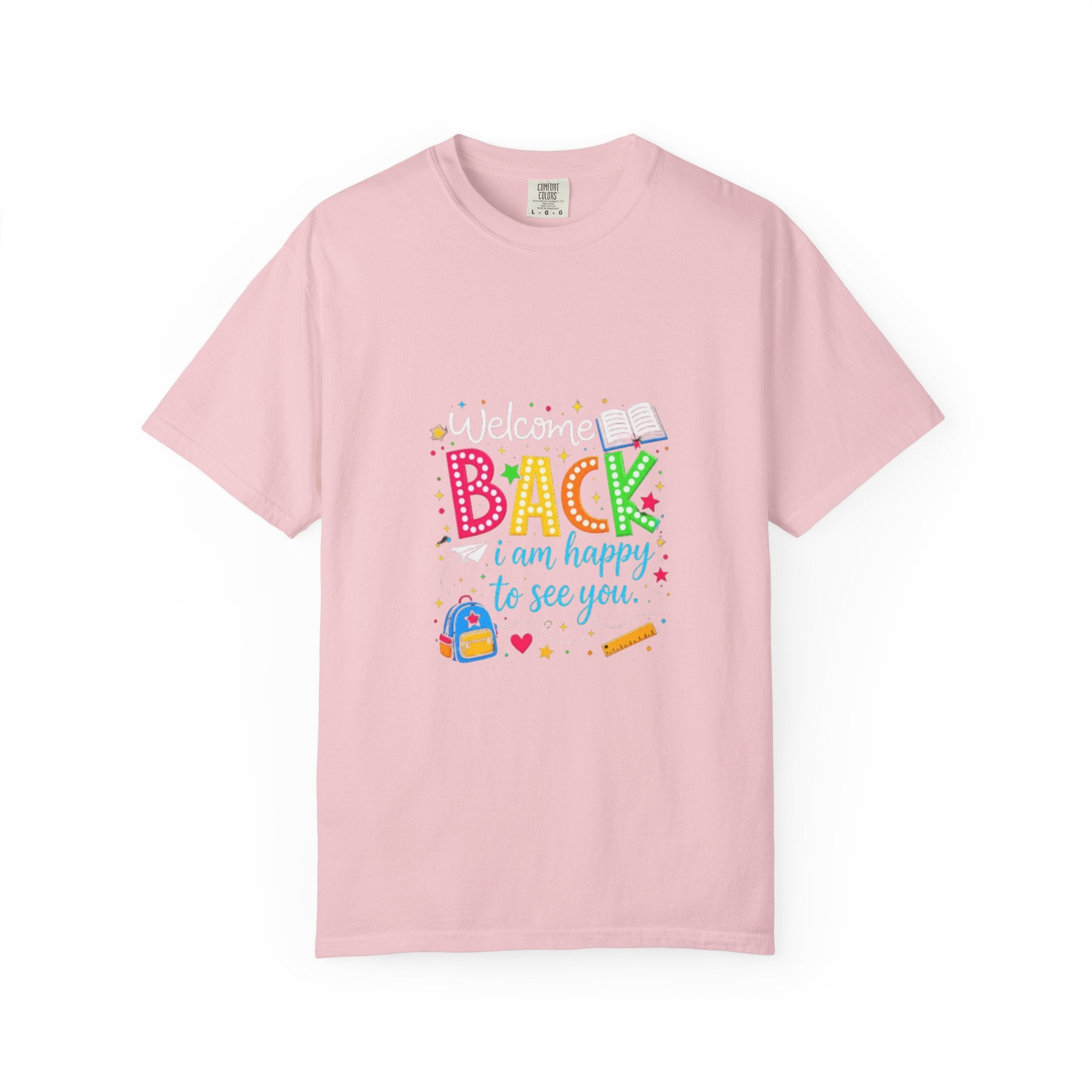 Back I am happy to see you T-shirt | School Backpack Pencil Kids Tee |Teacher Gift Tee