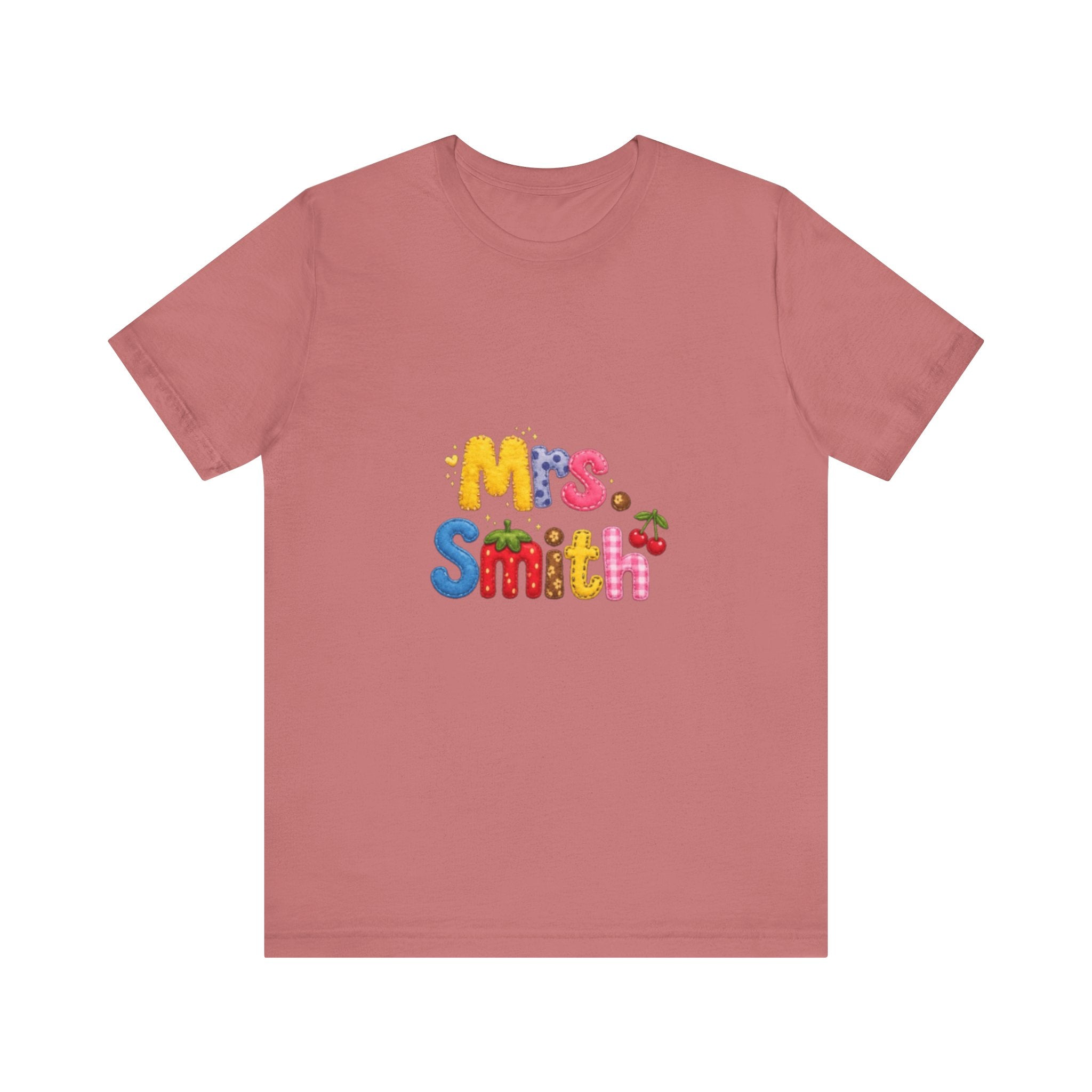 Mrs. Smith colorful bubble letters shirt | teacher name tee| Back to school Teacher Gift| teacher Gift