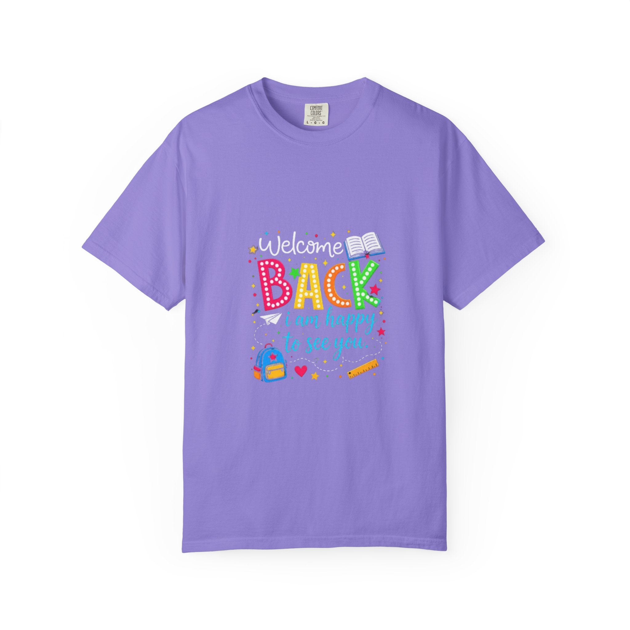 Back I am happy to see you T-shirt | School Backpack Pencil Kids Tee |Teacher Gift Tee