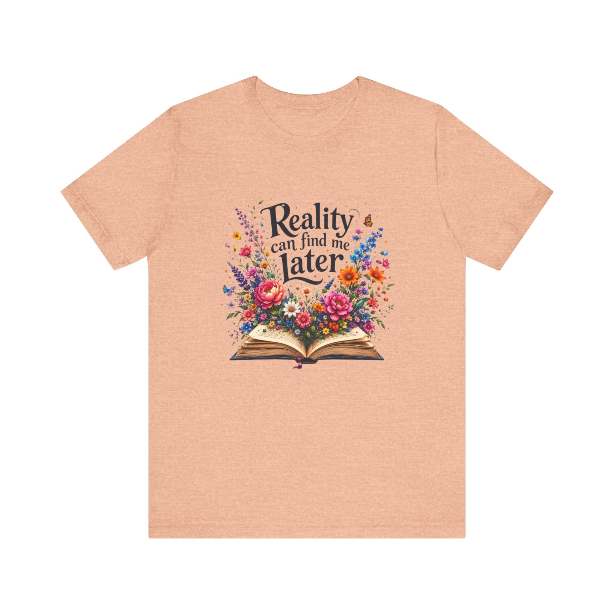 Reality Can Find Me Later tee | Open Book Floral Design