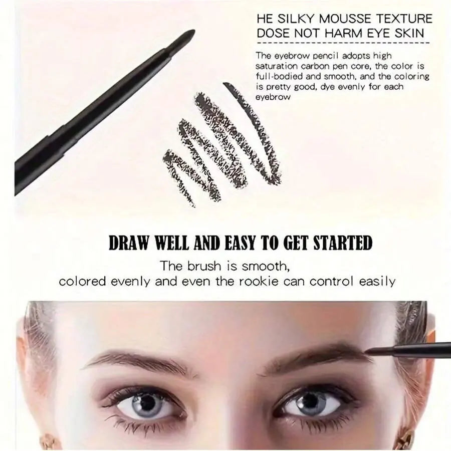 3pcs Waterproof Black Eyeliner Pencils-Smudge-Proof, Long-Lasting &Beginner-Friendly Eye Makeup eyes