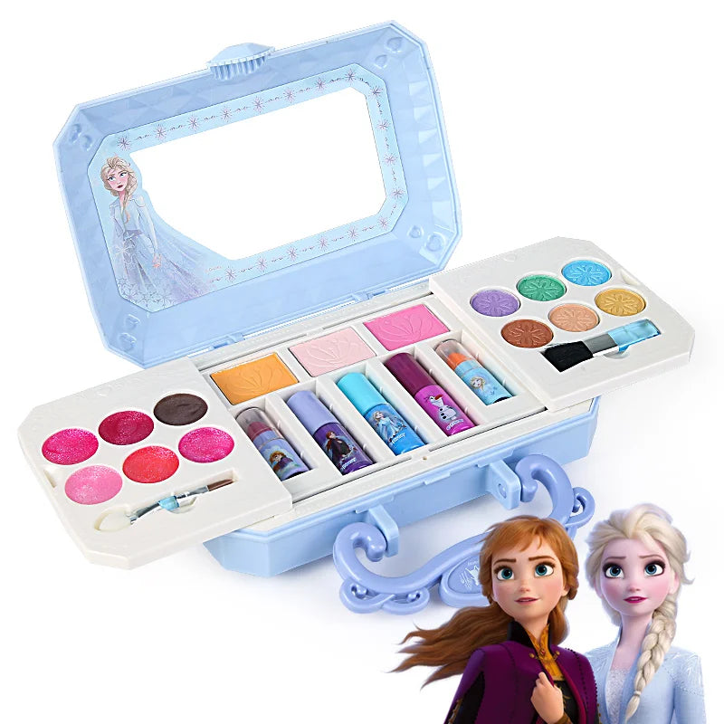 Disney new girls frozen 2 princess elsa anna Cosmetics Beauty  Set Toy with box kids princess Fashion Toys Play House Gift kids makeup