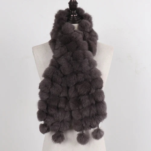 Women Winter Warm Real Rabbit Fur Scarf Hot Sale Natural Rabbit Fur Muffler  Lady 100% Genuine Fur Scarves Wholesale Retail scarf and shawl