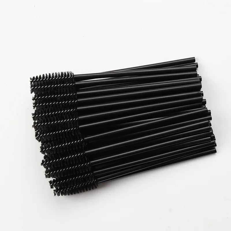 50Pcs Makeup brushes Disposable Crystal Eyebrow brush Diamond Handle Mascara Wand Applicator Eye Lashes Eyelash Extension Tools makeup accessories