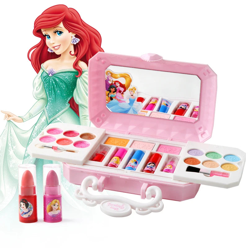 Disney new girls frozen 2 princess elsa anna Cosmetics Beauty  Set Toy with box kids princess Fashion Toys Play House Gift kids makeup