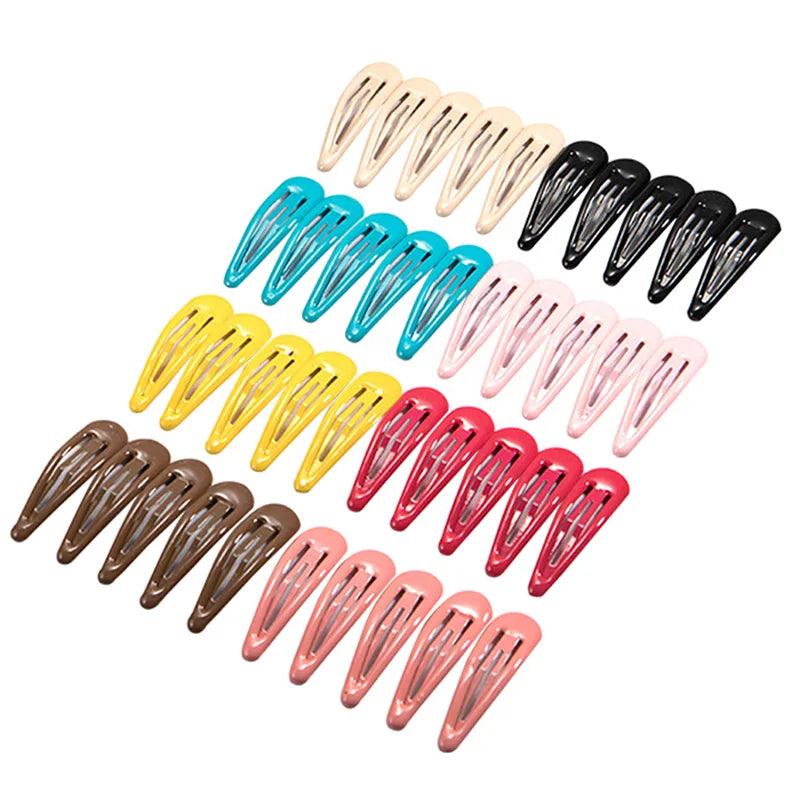 10/20/30/40 New Girls Cute Colorful Waterdrop Shape Hairpins Sweet Hair Clips Kids Barrettes Slid Clip Fashion Hair Accessories   hairclips