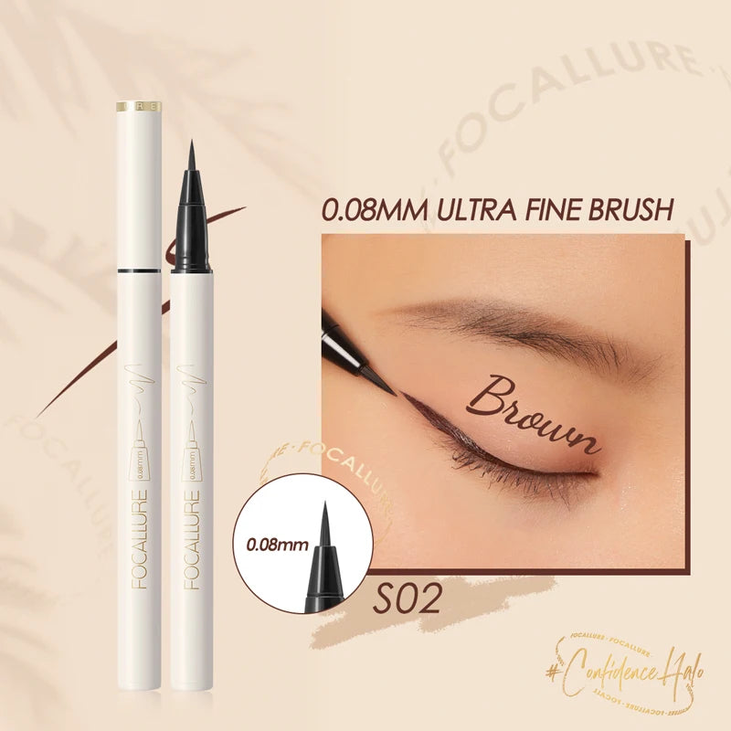 FOCALLURE Black Liquid Eyeliner Eye Make Up Super Waterproof Long Lasting Eye Liner Easy to Wear Eyes Makeup Cosmetics Tools eyes