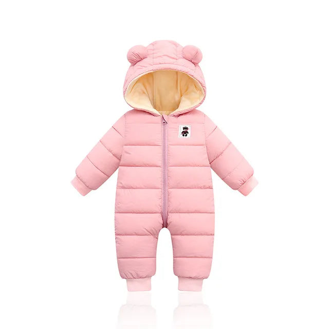 Winter Baby Rompers For Boy Girl Coats Toddler Hooded Bodysuit Thick Cotton Outfit Infants Jumpsuit Children Costume Baby Jacket infants boys