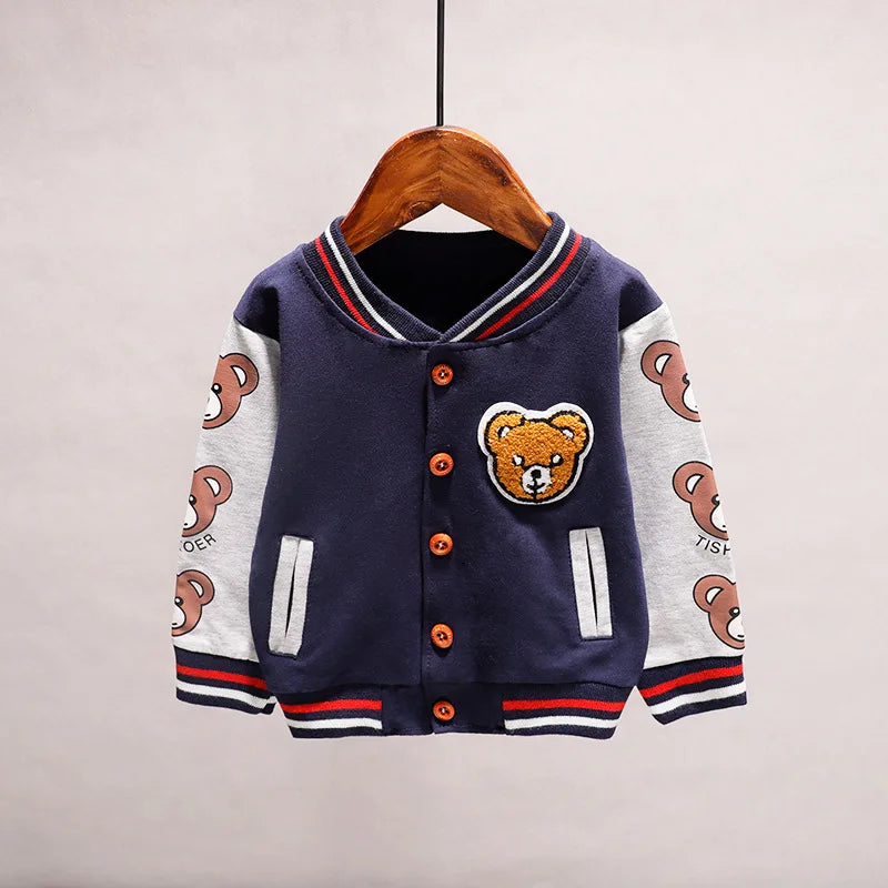 New Spring Autumn Baby Girls Boys Clothes Children Cotton Cartoon Jacket Toddler Fashion Sports Costume Infant Kids Sportswear boys jackets and coats