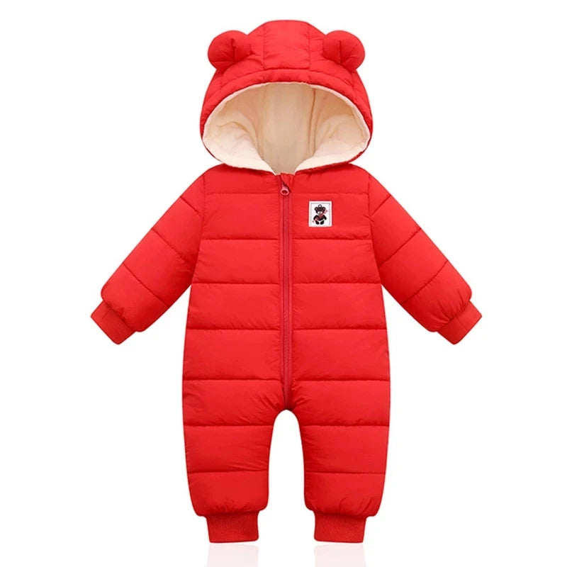 Winter Baby Rompers For Boy Girl Coats Toddler Hooded Bodysuit Thick Cotton Outfit Infants Jumpsuit Children Costume Baby Jacket infants boys