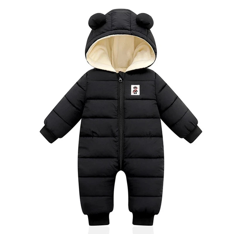 Winter Baby Rompers For Boy Girl Coats Toddler Hooded Bodysuit Thick Cotton Outfit Infants Jumpsuit Children Costume Baby Jacket infants boys