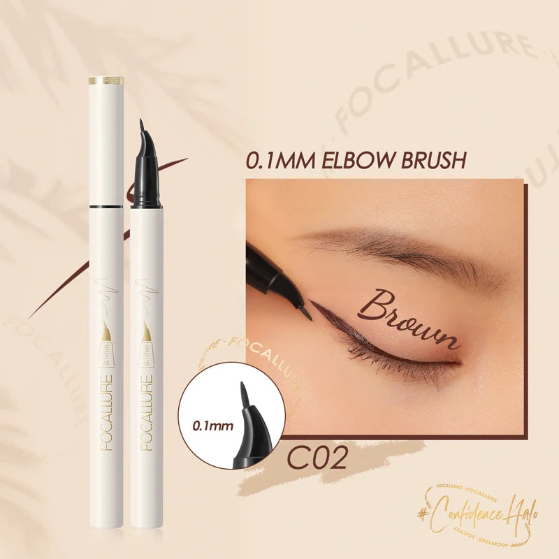 FOCALLURE Black Liquid Eyeliner Eye Make Up Super Waterproof Long Lasting Eye Liner Easy to Wear Eyes Makeup Cosmetics Tools eyes