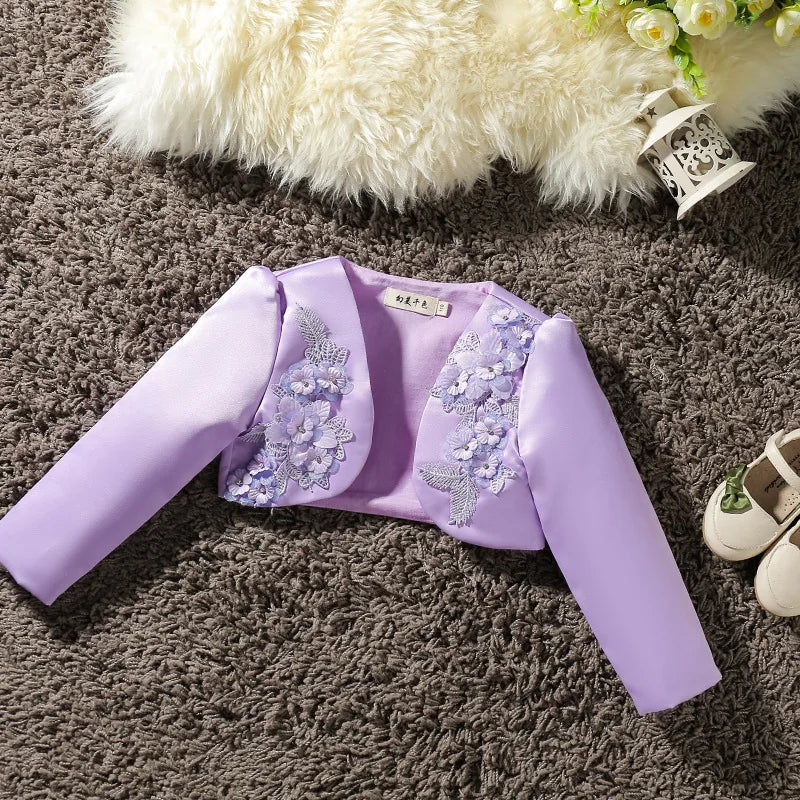 Baby Girl Clothing Embroidered Coat Princess Short Cape Infant Jackets  girls jackets and coats