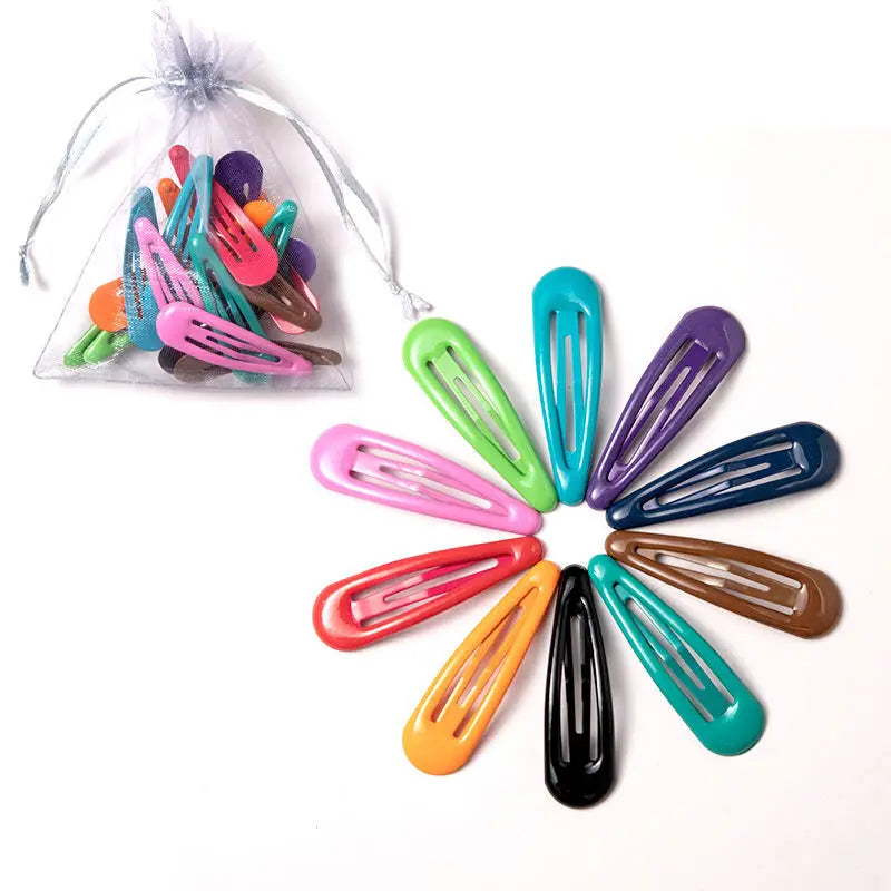 10/20/30/40 New Girls Cute Colorful Waterdrop Shape Hairpins Sweet Hair Clips Kids Barrettes Slid Clip Fashion Hair Accessories   hairclips