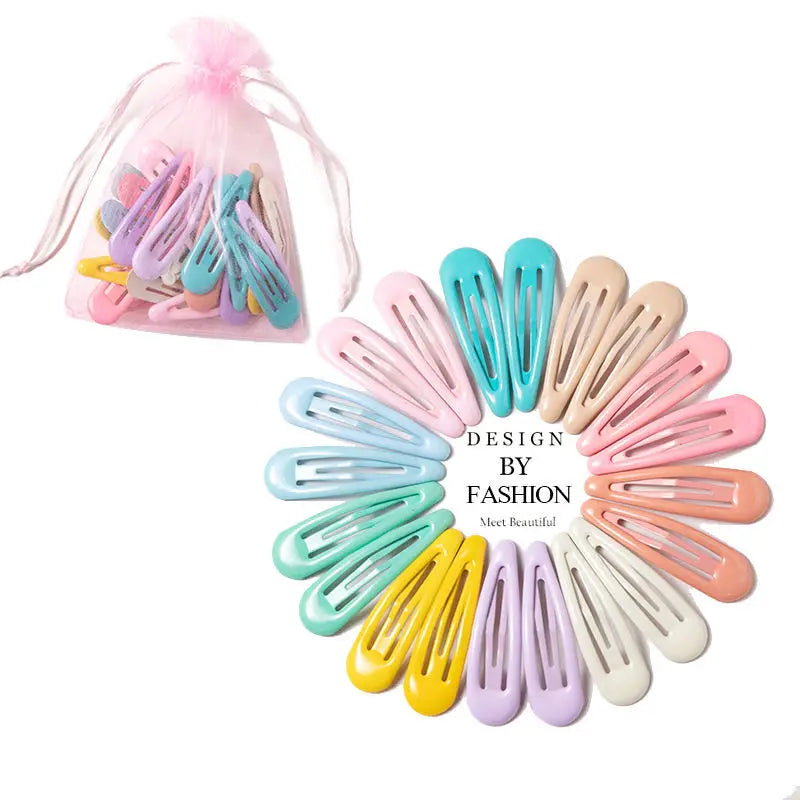 10/20/30/40 New Girls Cute Colorful Waterdrop Shape Hairpins Sweet Hair Clips Kids Barrettes Slid Clip Fashion Hair Accessories   hairclips