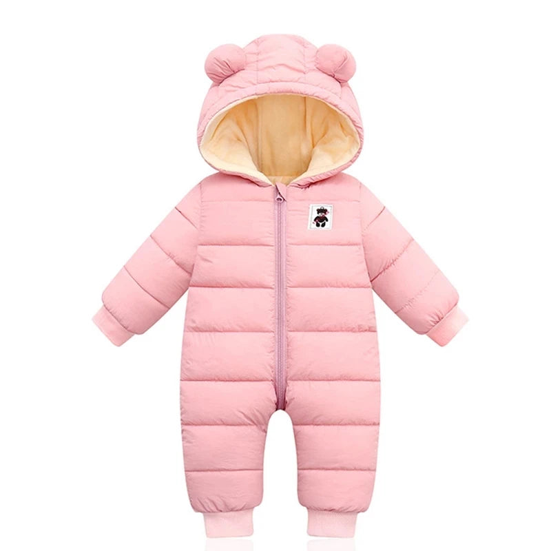 Winter Baby Rompers For Boy Girl Coats Toddler Hooded Bodysuit Thick Cotton Outfit Infants Jumpsuit Children Costume Baby Jacket infants boys