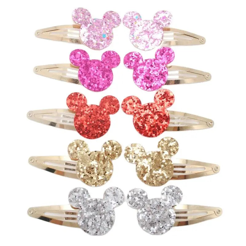 10pcs/lot Small Size Girls Hairclips Glitter Heart  Birthday Gift Baby Girls Hair Accessories Kids  Hair Clip For Children   hairclips