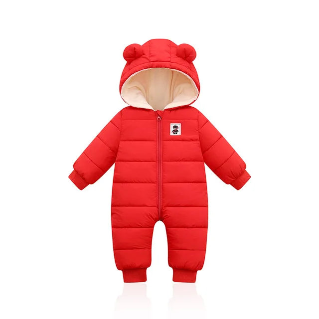 Winter Baby Rompers For Boy Girl Coats Toddler Hooded Bodysuit Thick Cotton Outfit Infants Jumpsuit Children Costume Baby Jacket infants boys