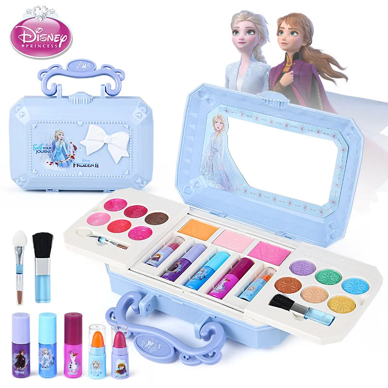 Disney new girls frozen 2 princess elsa anna Cosmetics Beauty  Set Toy with box kids princess Fashion Toys Play House Gift kids makeup