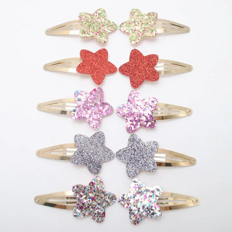 10pcs/lot Small Size Girls Hairclips Glitter Heart  Birthday Gift Baby Girls Hair Accessories Kids  Hair Clip For Children   hairclips