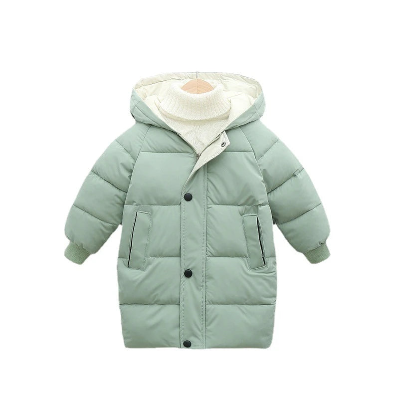 Kids Down Long Outerwear Winter Autumn Teen Cotton Clothes Boys Girls Cotton-Padded Parka Coats Big Children Thicken Warm Jacket  girls jackets and coats