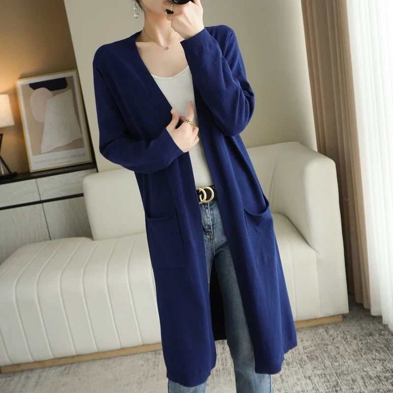 Women's Cashmere cardigans Cardigan women sweater coat V-Neck  sweater