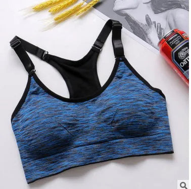 Women Sports Yoga Bra breathable quick dry Top Shockproof Cross Back Push Up fitness active Bra Gym Running Bra sports