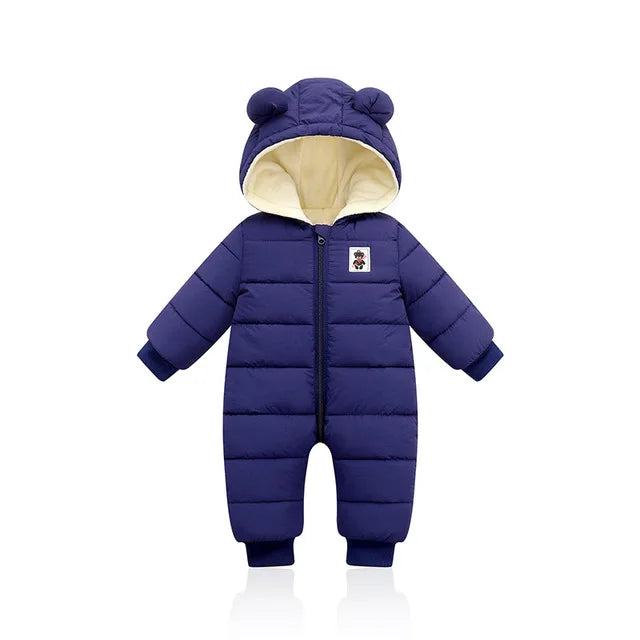 Winter Baby Rompers For Boy Girl Coats Toddler Hooded Bodysuit Thick Cotton Outfit Infants Jumpsuit Children Costume Baby Jacket infants boys