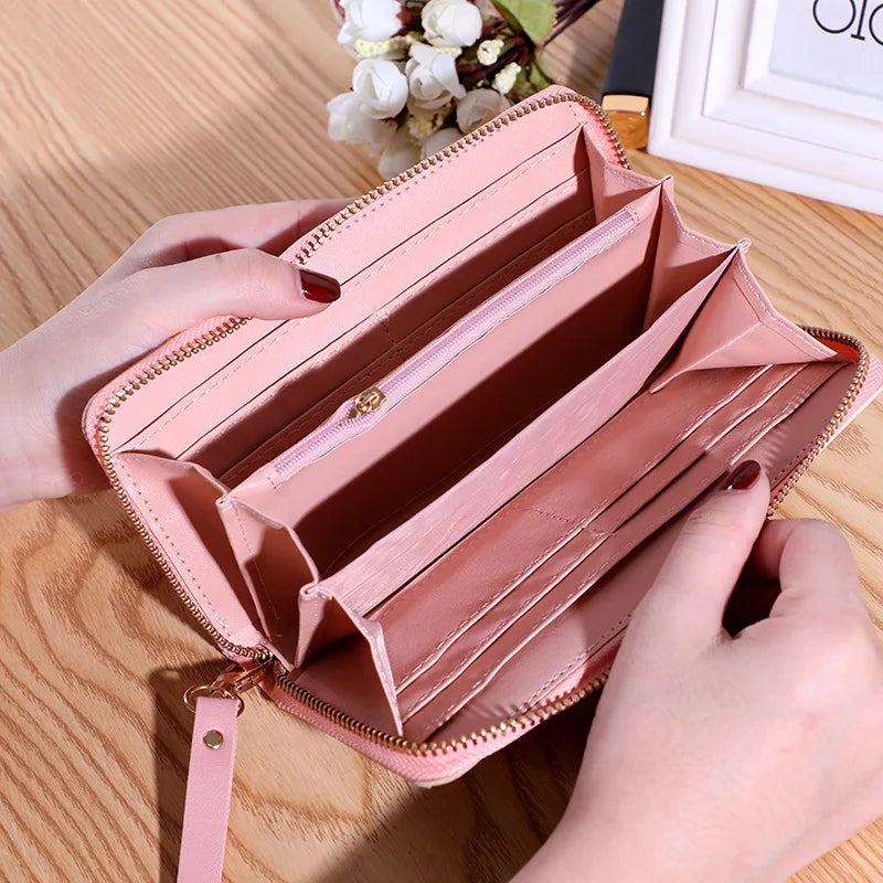 Fashion Wallets Zipper Coin Purse Lady Long Short Purses Handbags Women Clutch Cards Holder PU Leather Moneybag Billfold Wallet bags