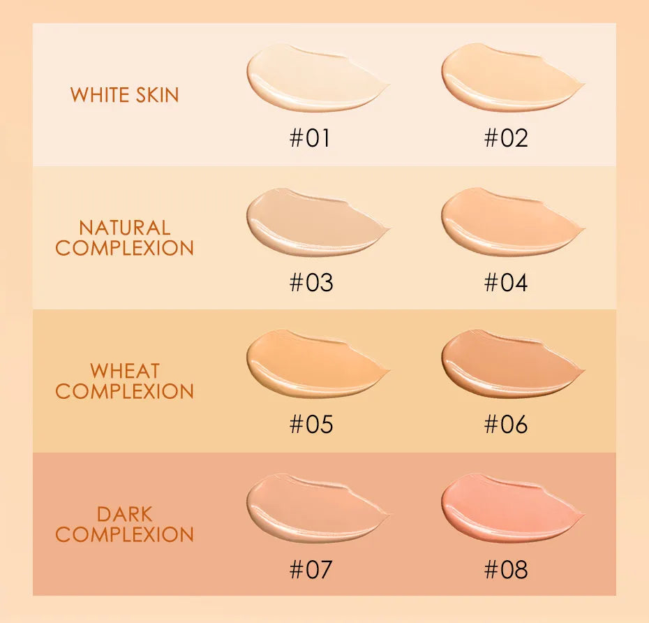 Base Face Liquid Foundation Cream Full Coverage Concealer Oil-control Moisturizing Foundation Cream Makeup For Women face