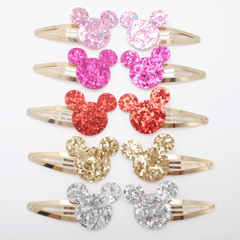 10pcs/lot Small Size Girls Hairclips Glitter Heart  Birthday Gift Baby Girls Hair Accessories Kids  Hair Clip For Children   hairclips