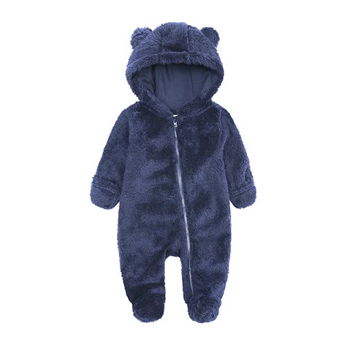 Winter Essentials Fleece Baby Clothes Romper Kids Boys Girls Pajamas Hooded Toddler Bodysuit Infant Jumpsuit Newborn Onesies infants boys