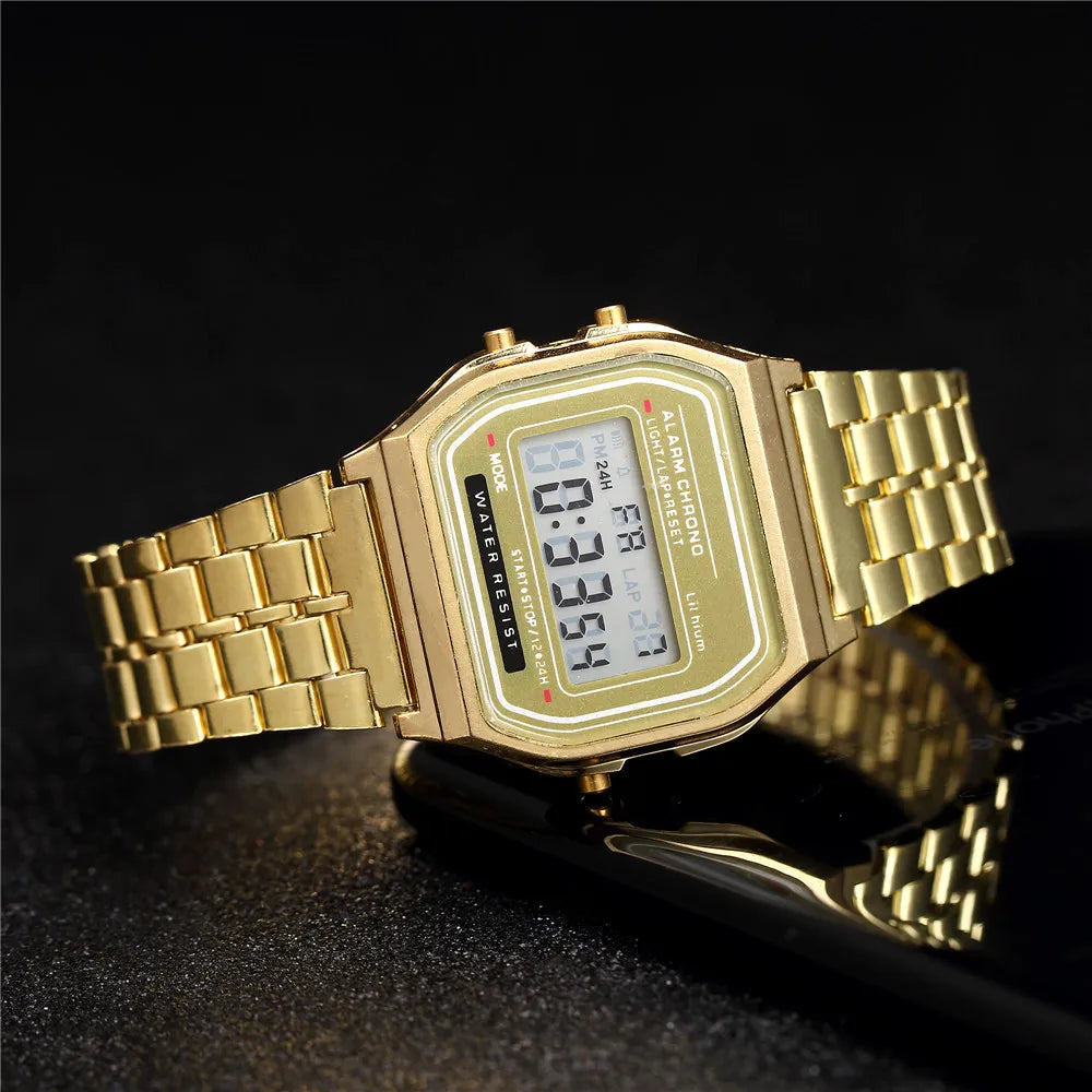 Women's Rose Gold Silicone Watches Women Fashion LED Digital Clock Casual Ladies Electronic Watch Reloj Mujer watch