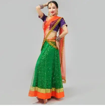 New India Clothing Sarees For Woman  Lehenga Choli Belly Dancing Dress Nepal Pakistan Embroideried Lady Three Pieces party lehnga