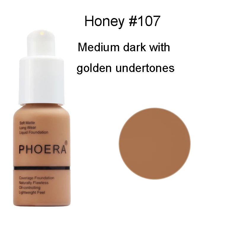 30ml Foundation Makeup 10 Colors Liquid Matte Moisturizer Face Base High Coverage Brighten Concealer Cream TSLM1face