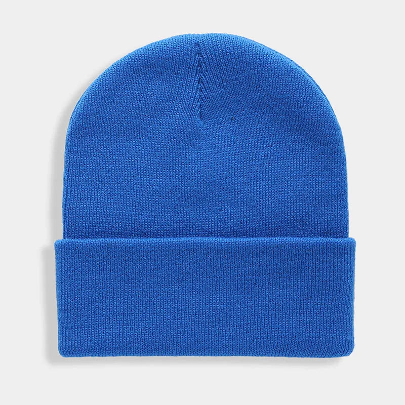 Solid Unisex Beanie Autumn Winter Wool Blends Soft Warm Knitted Cap Men Women SkullCap Hats Gorro Ski Caps 24 Colors Beanies caps