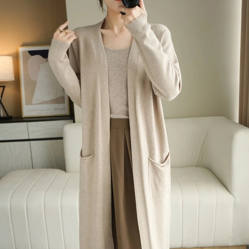 Women's Cashmere cardigans Cardigan women sweater coat V-Neck  sweater