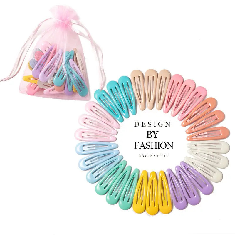 10/20/30/40 New Girls Cute Colorful Waterdrop Shape Hairpins Sweet Hair Clips Kids Barrettes Slid Clip Fashion Hair Accessories   hairclips