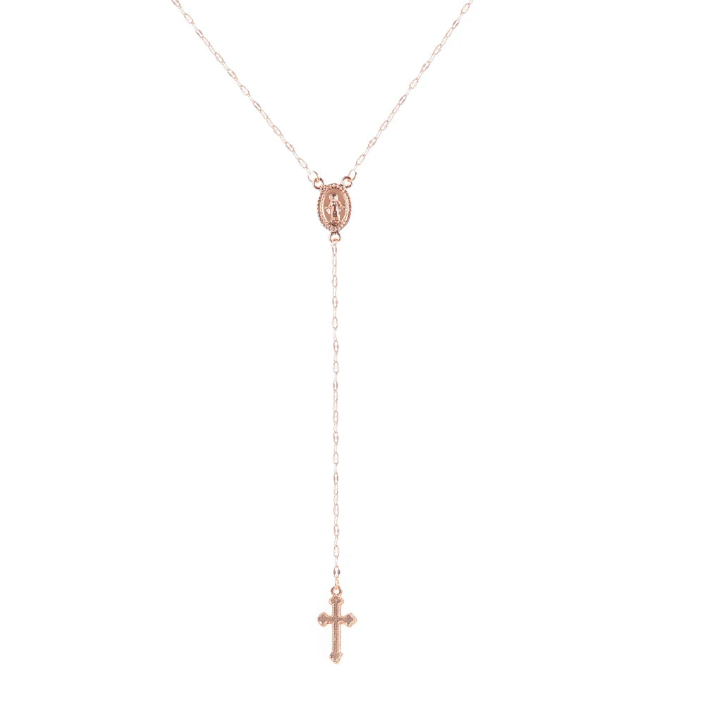 New Fashion Vintage Christian Cross Bohemia Religious Rosary Pendant Necklace For Women Charm Jewelry Gifts  necklace