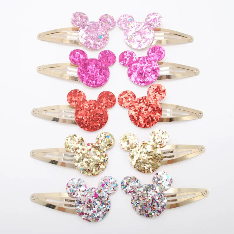 10pcs/lot Small Size Girls Hairclips Glitter Heart  Birthday Gift Baby Girls Hair Accessories Kids  Hair Clip For Children   hairclips