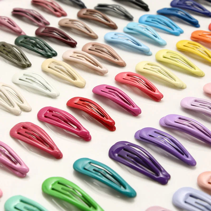 10/20/30/40 New Girls Cute Colorful Waterdrop Shape Hairpins Sweet Hair Clips Kids Barrettes Slid Clip Fashion Hair Accessories   hairclips