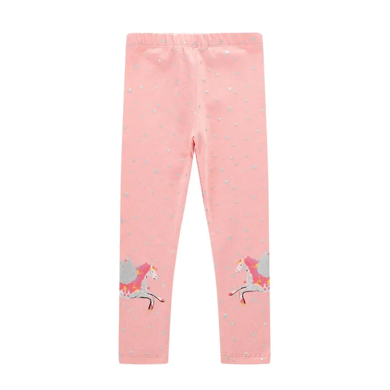 2 3 4 5 6 7 Years Girls Leggings 100% Cotton Girl's Trousers Little Girls Pants Skinny Cartoon Kids Children Leggings Trousers bottoms girls