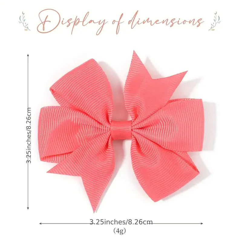 40pcs Random Color Bow Hair Clip Sets Simple Holiday Hair Clip Baby Girls Hair Accessories   hairclips