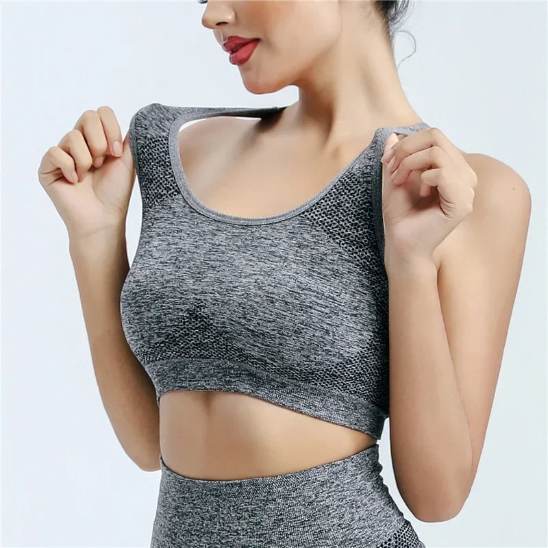 Women Sports Bra Top Push Up Fitness Yoga Bra Underwear Sport Tops For Women Breathable Running Vest Gym Wear sports